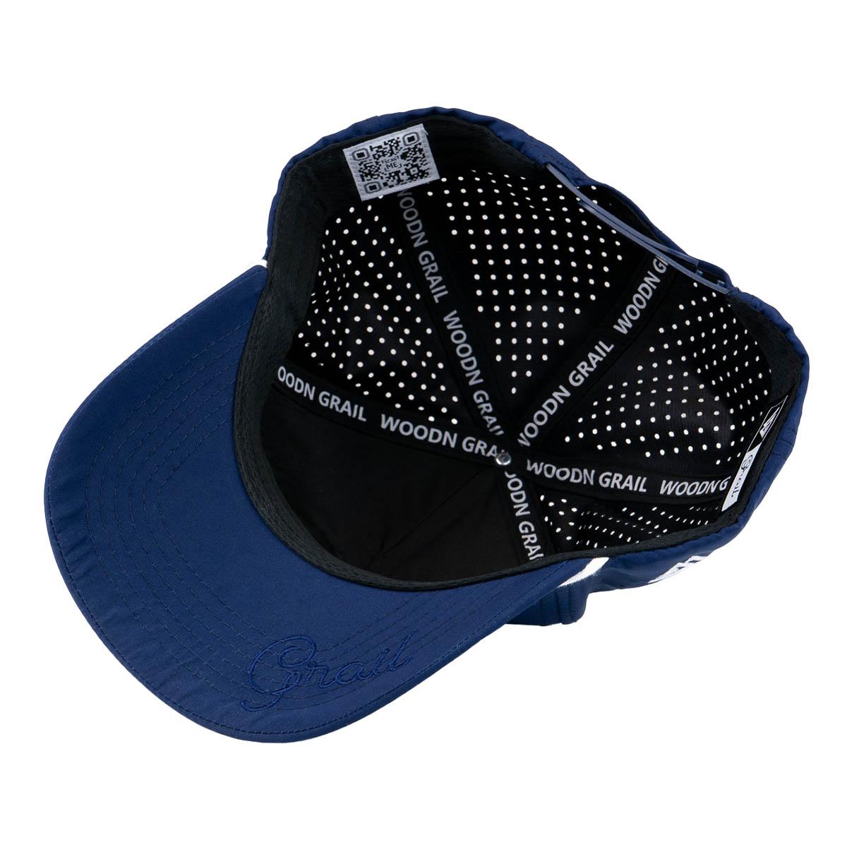 Woodn Grail navy utah state retro bull perforated golf tee holder cap